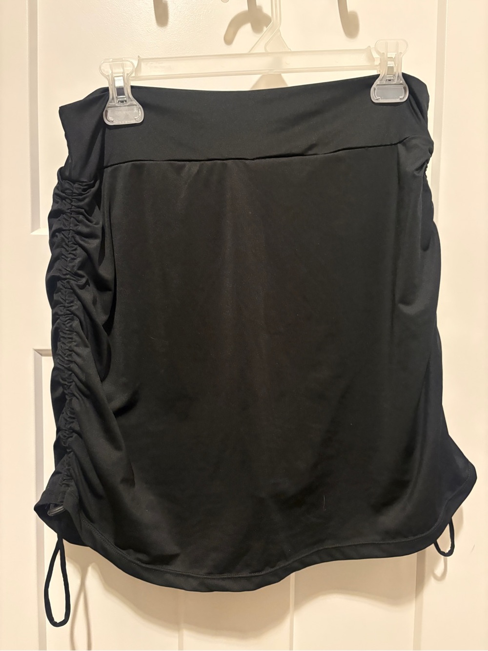Nani Swim - Black Ruched Side Women’s Swim Skort XL
